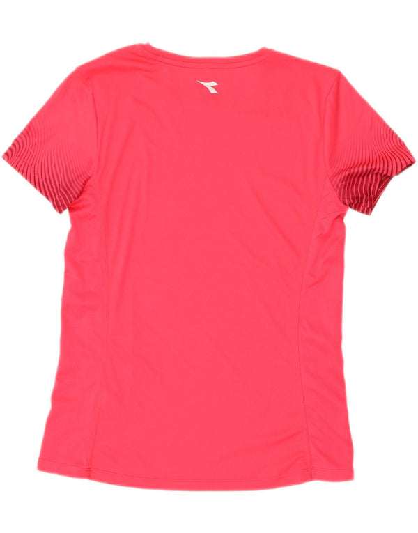 Diadora Camiseta Mujer Top UK 40 Grande Poliéster Rosa