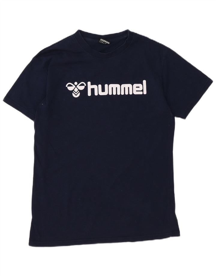 HUMMEL Camiseta gráfica para hombre Top Medium Azul marino Algodón