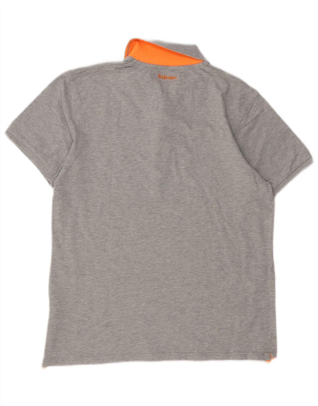 REFRIGUE Polo para Hombre Grande Gris Algodón