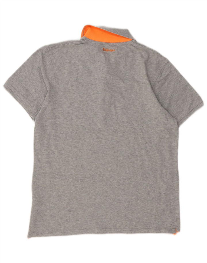 REFRIGUE Polo para Hombre Grande Gris Algodón