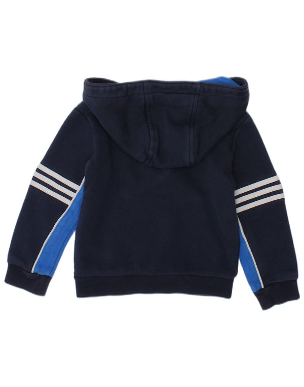 ADIDAS Jersey con capucha y cuello con cremallera para bebé niño 12-18 meses Azul marino Colorblock