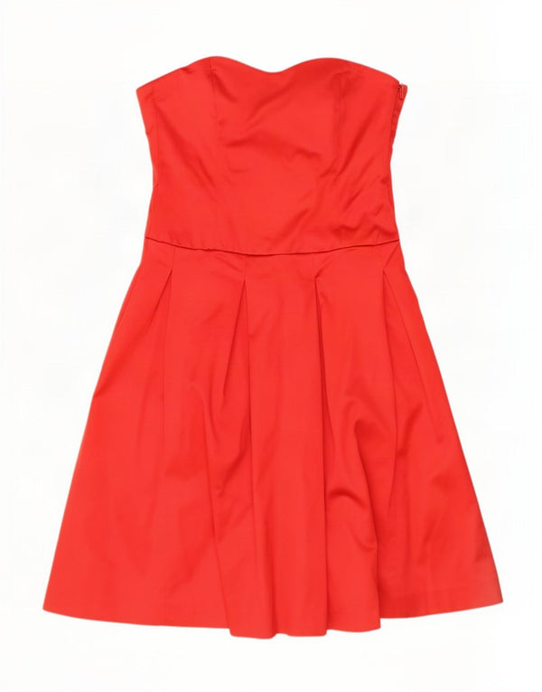 Vestido sin tirantes para mujer Coast UK 46 Large Acetato rojo