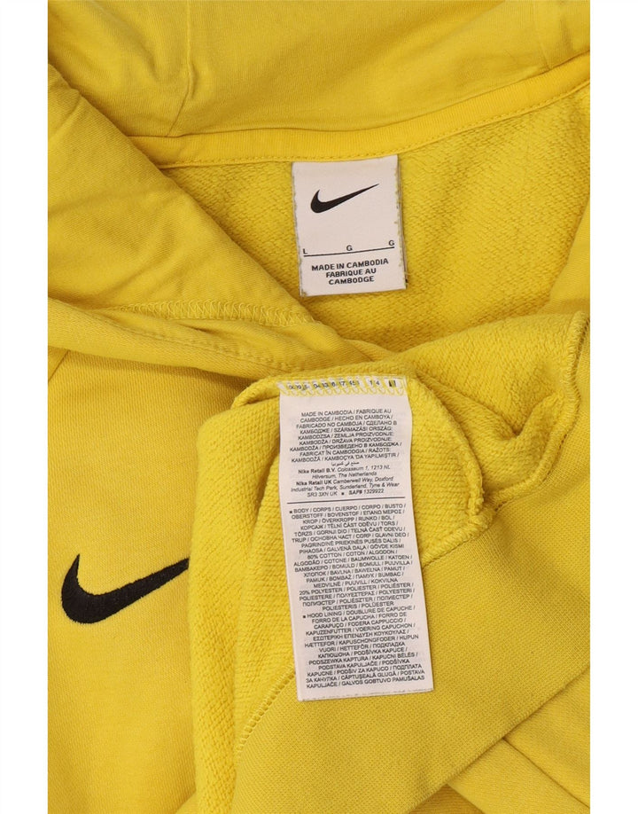 Nike Jersey con capucha para hombre, talla grande, algodón amarillo