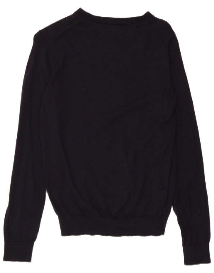 Jersey REISS para mujer con cuello barco UK 12 Medium Navy Blue Wool