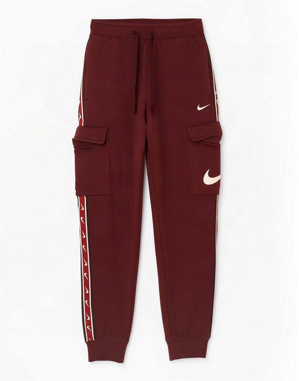Nike Pantalones De Chándal Con Gráficos Joggers Small Borgoña Colorblock