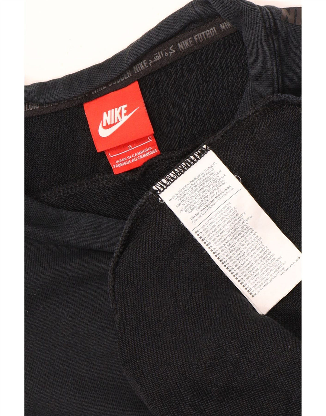 Nike - Sudadera con gráfico para hombre, talla grande, algodón negro
