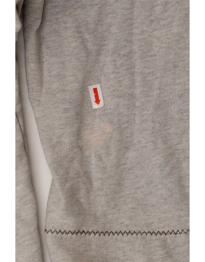 FAT FACE Sudadera con gráfico y cuello con cremallera para hombre Jersey XL Gris Algodón
