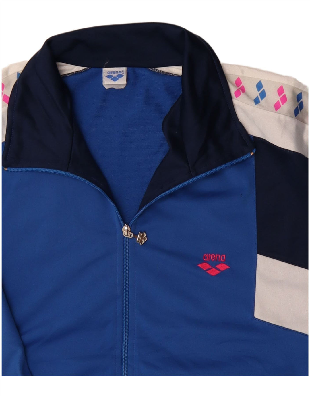 ARENA Chaqueta superior de chándal con gráfico para hombre Poliéster con bloques de color azul grande