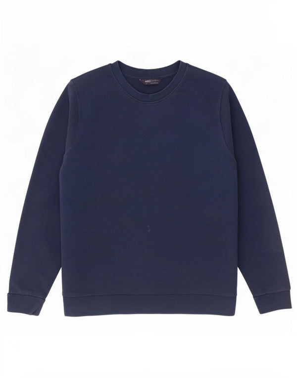 Marks & Spencer Sudadera para Mujer Jumper UK 20 2XL Algodón Azul Marino