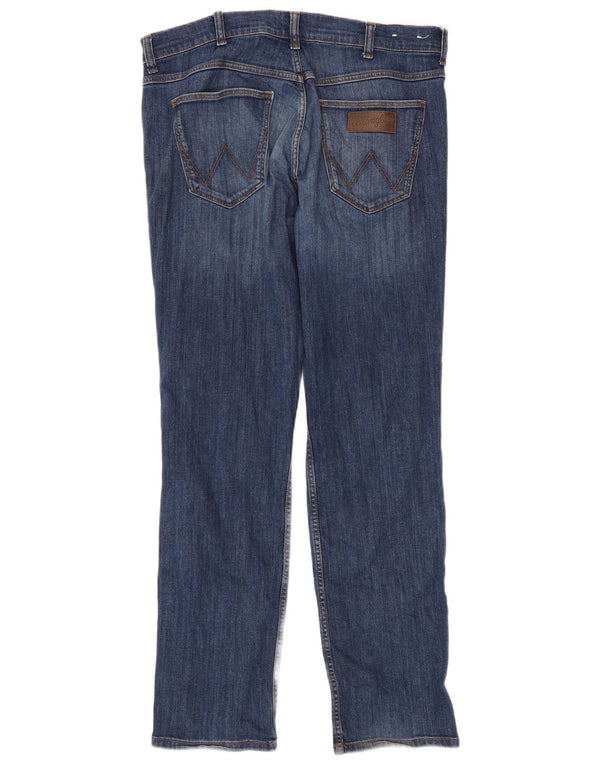 Wrangler Vaqueros Rectos Greensboro Para Hombre W34 L34 Algodón Azul