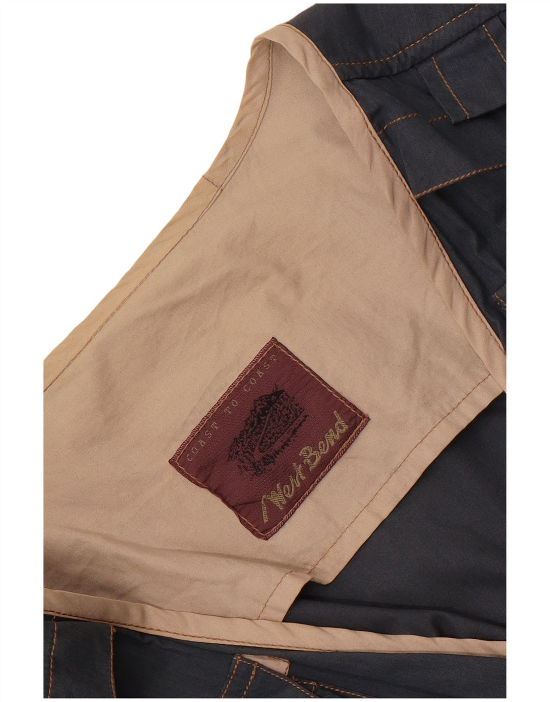 Vintage hombres utilidad Gilet Reino Unido 36 pequeño azul marino