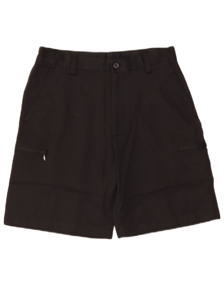 Izod Mens Cargo Shorts W30 Medium Negro Poliéster