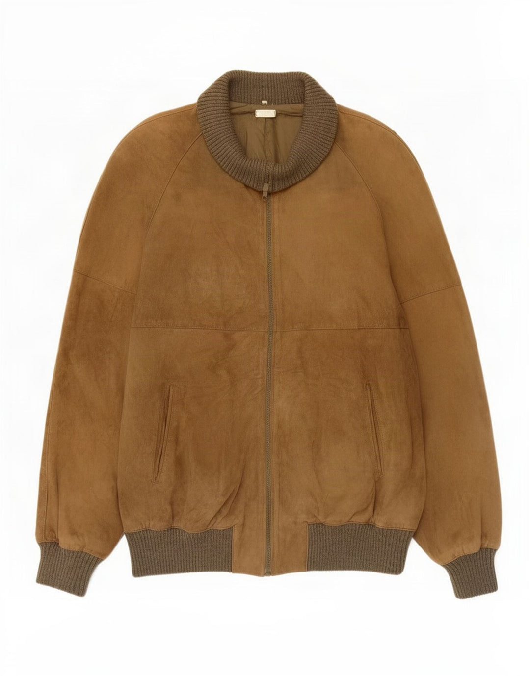 Vintage hombres bombardero ante chaqueta Reino Unido 38 medio beige