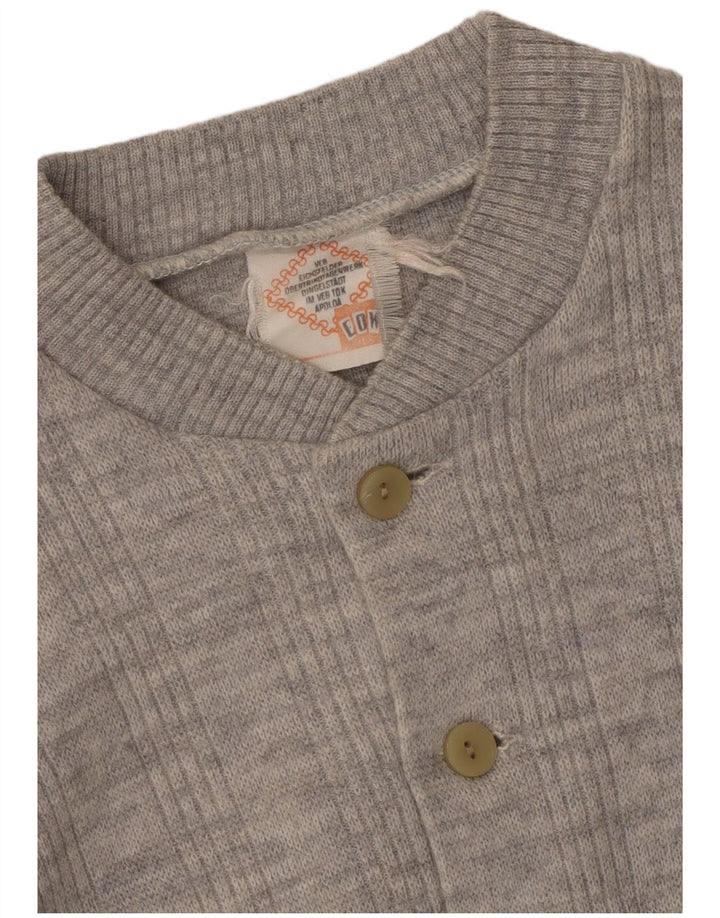 Vintage mujer Cardigan suéter Reino Unido 14 gris medio