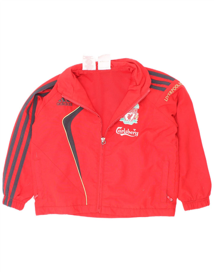 Adidas - Chaqueta de chándal Liverpool para niños, 3-4 años, Color Rojo