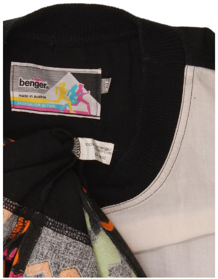 BENGER Top gráfico para mujer manga 3/4 EU 38 Bloque de color negro mediano