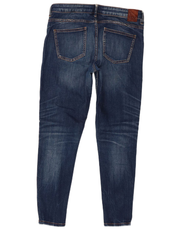 Zara Jeans Ajustados Desgastados para Mujer EU 38 Small W28 L27 Azul