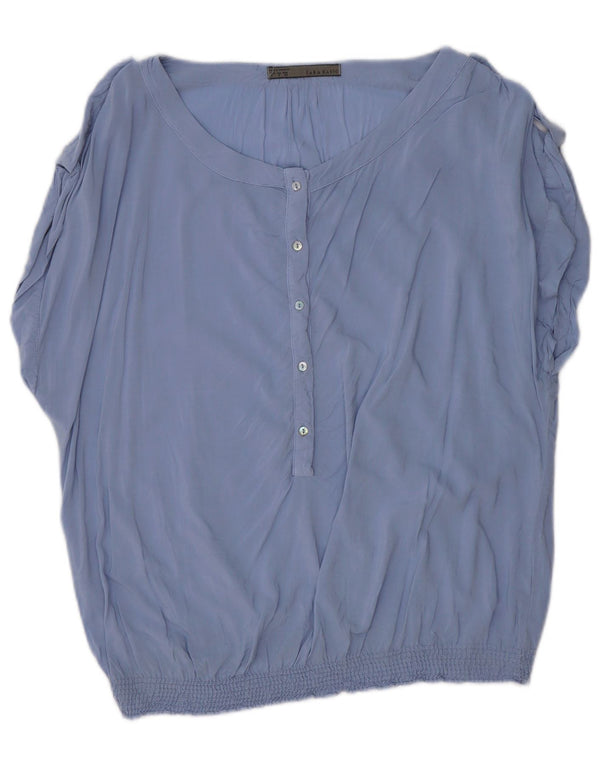 Zara Mujer Blusa Extragrande Top UK 10 Small Azul