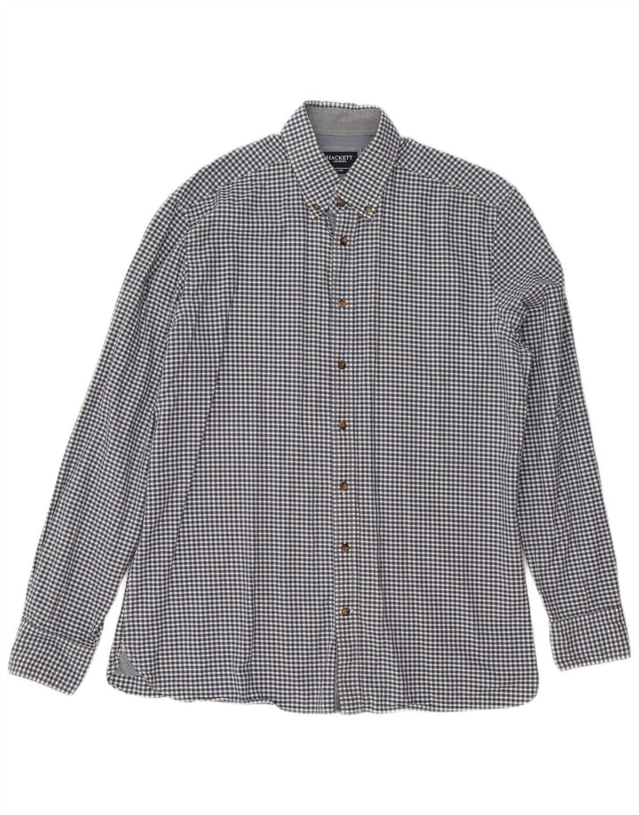 Hackett Camisa Slim Fit De Algodón A Cuadros Azul Marino Grande Para Hombre