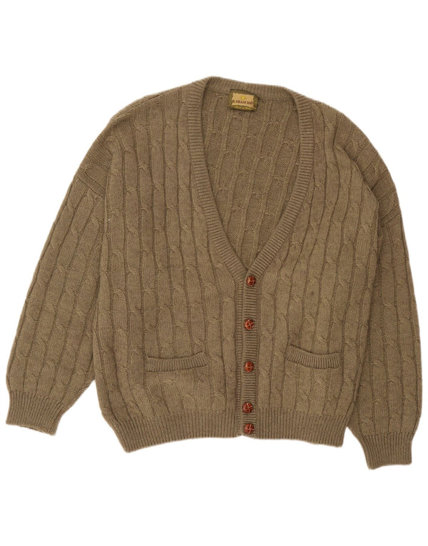 Il Granchio Suéter tipo cárdigan para hombre 2XL Caqui
