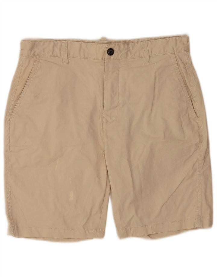 Zara Mens Chino Shorts EU 40 Medium W31 Algodón Beige