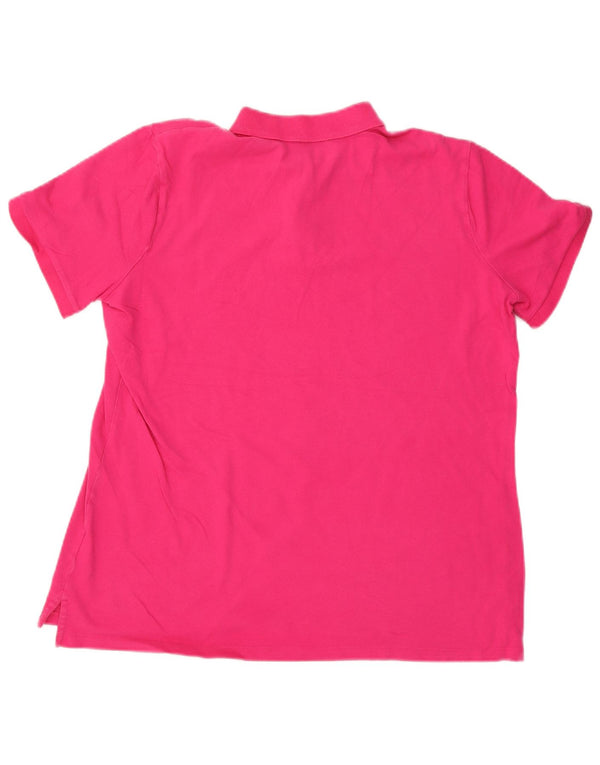 RALPH LAUREN Polo Mujer UK 40 XL Algodón Rosa