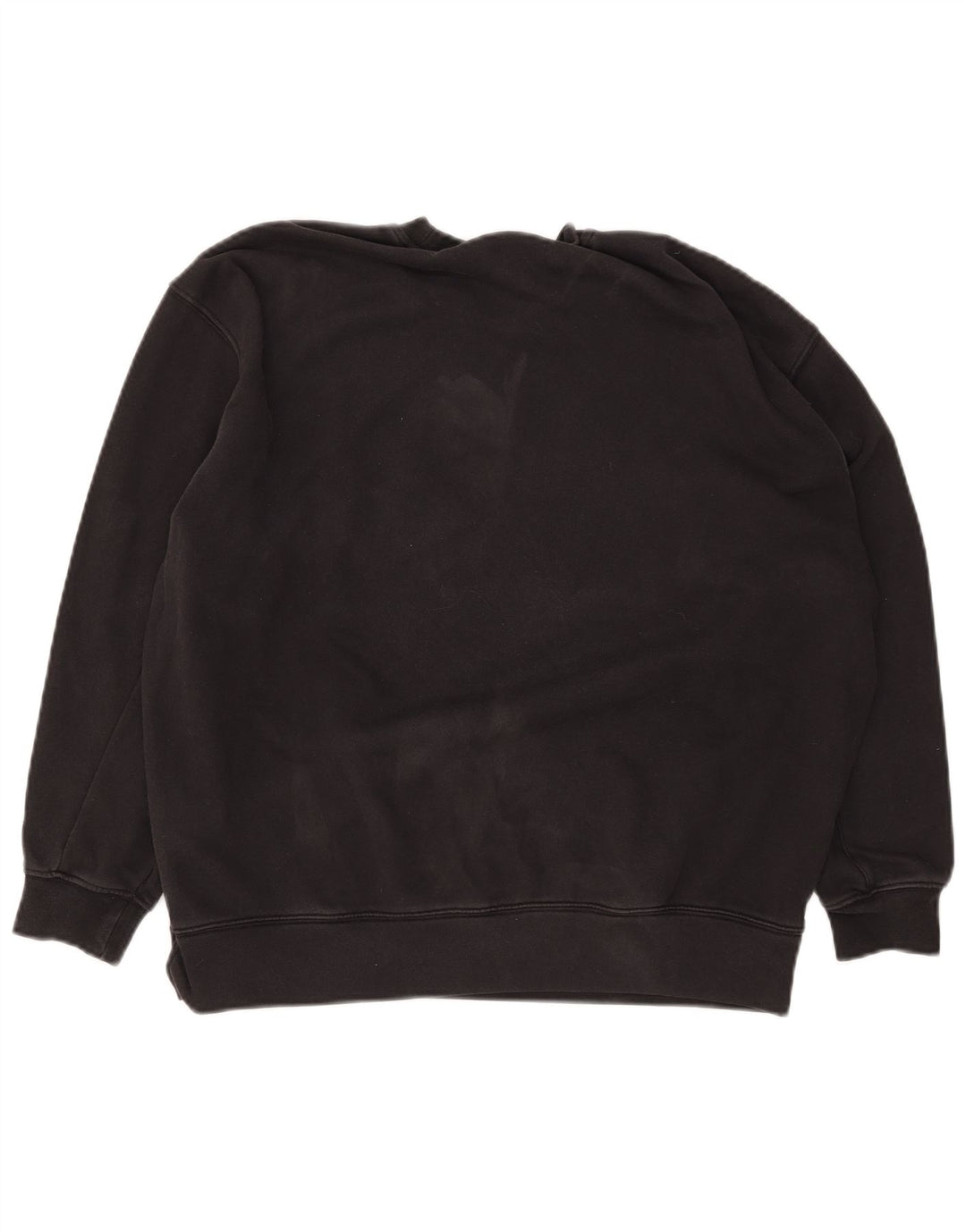 Adidas Sudadera de gran tamaño con gráfico para mujer UK 12 Medium Black Cotton