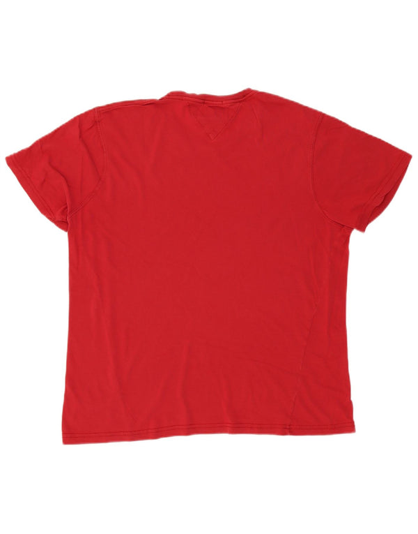 Tommy Hilfiger - Camiseta gráfica para hombre, talla grande, color rojo
