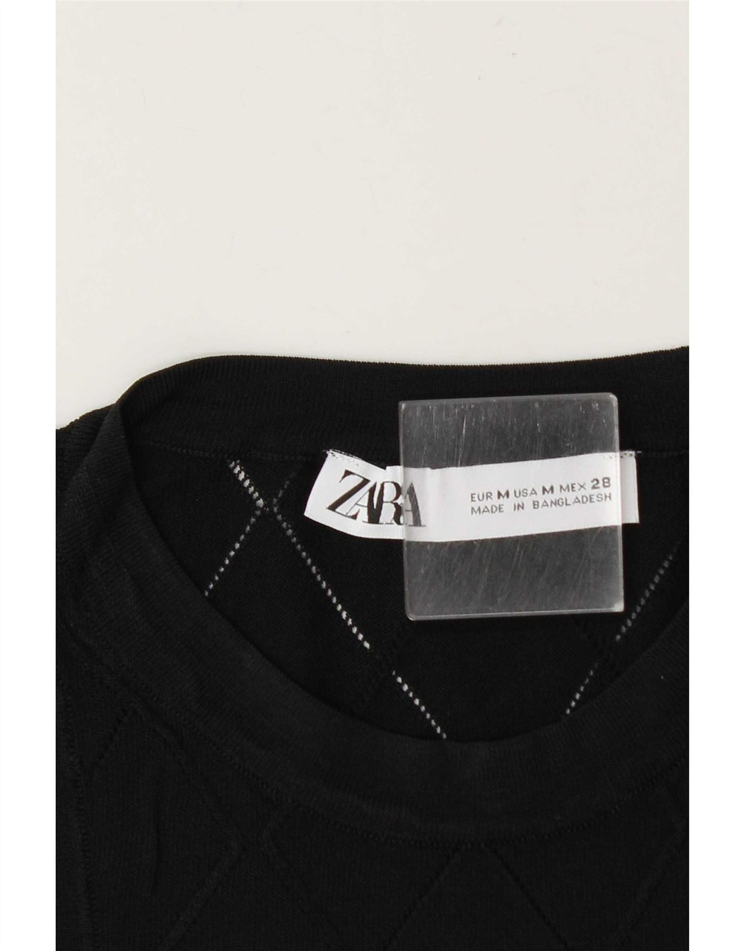 Zara Mujer Chaleco Top UK 12 Medium Negro