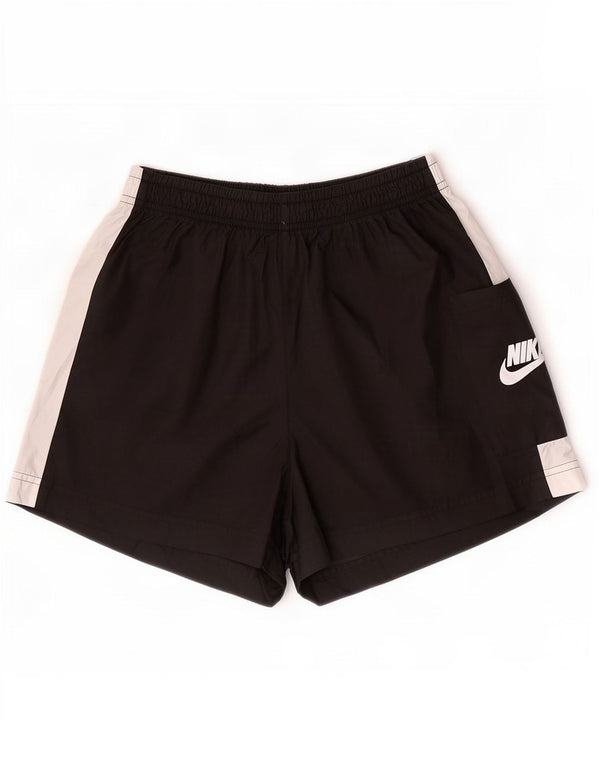 Nike Pantalones cortos deportivos para mujer UK 44 Mediano Negro Colorblock Poliéster