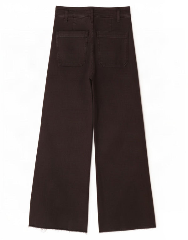 Zara Vaqueros de pierna ancha y cintura alta para mujer EU 36 XS W26 L29 Algodón negro