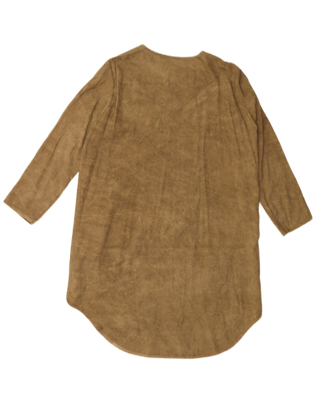 ZARA Vestido Camisero Mujer UK 44 Lyocell Verde Medio