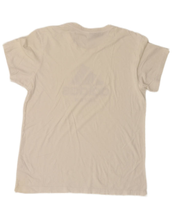 Adidas Hombre Camiseta Gráfica Top Mediano Blanco