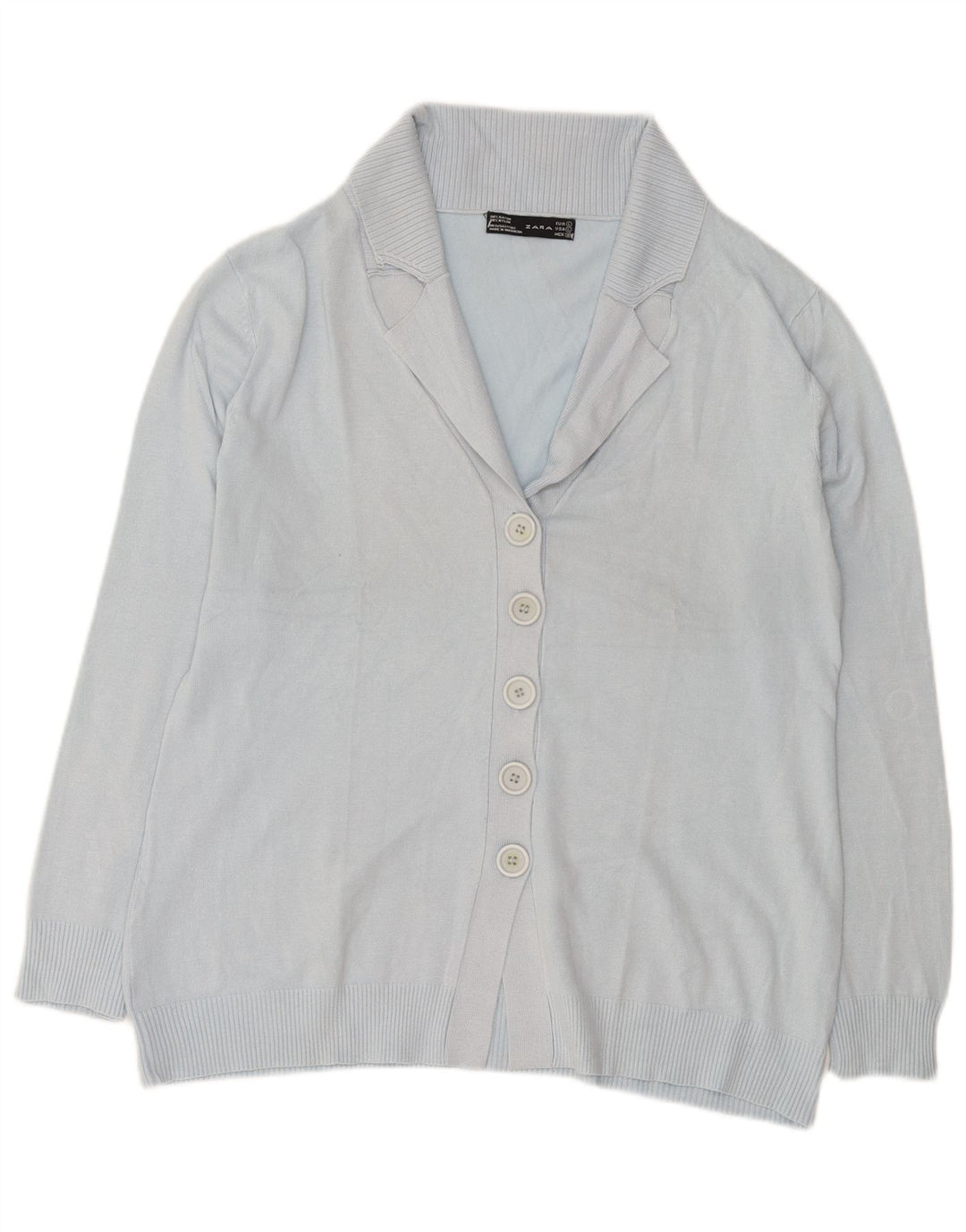 Zara - Cárdigan para mujer, talla 40, talla grande, rayón azul