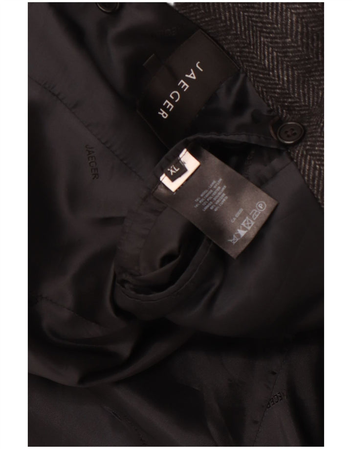 JAEGER Chaquetón para hombre UK 42 XL Lana gris en espiga