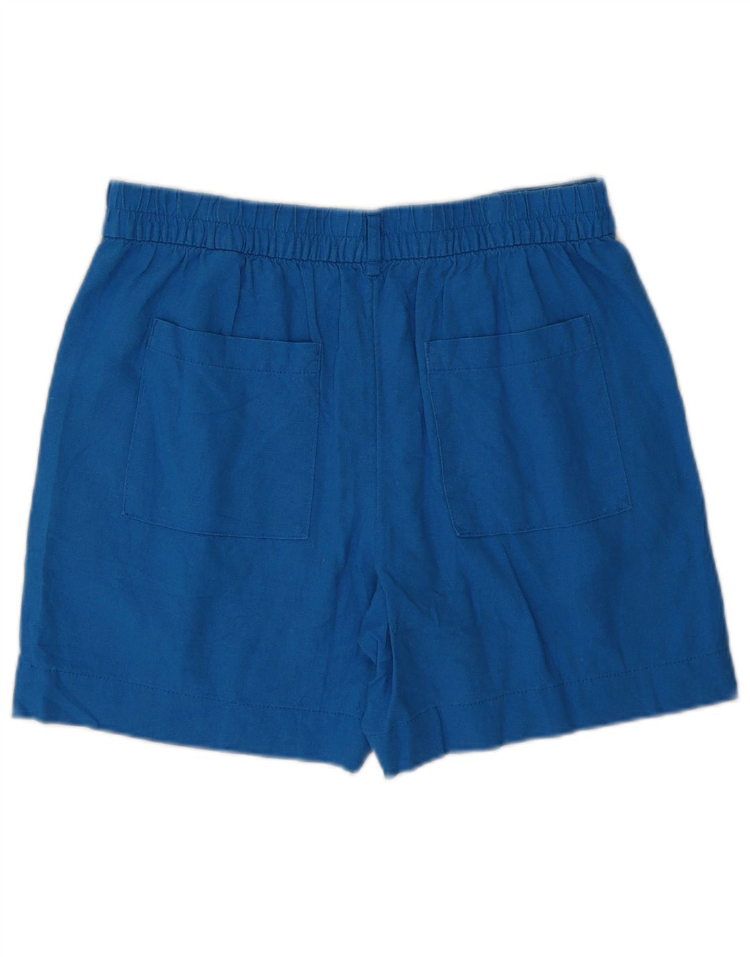 MARKS & SPENCER Pantalones cortos chinos para mujer UK 12 Medium W32 Lino azul