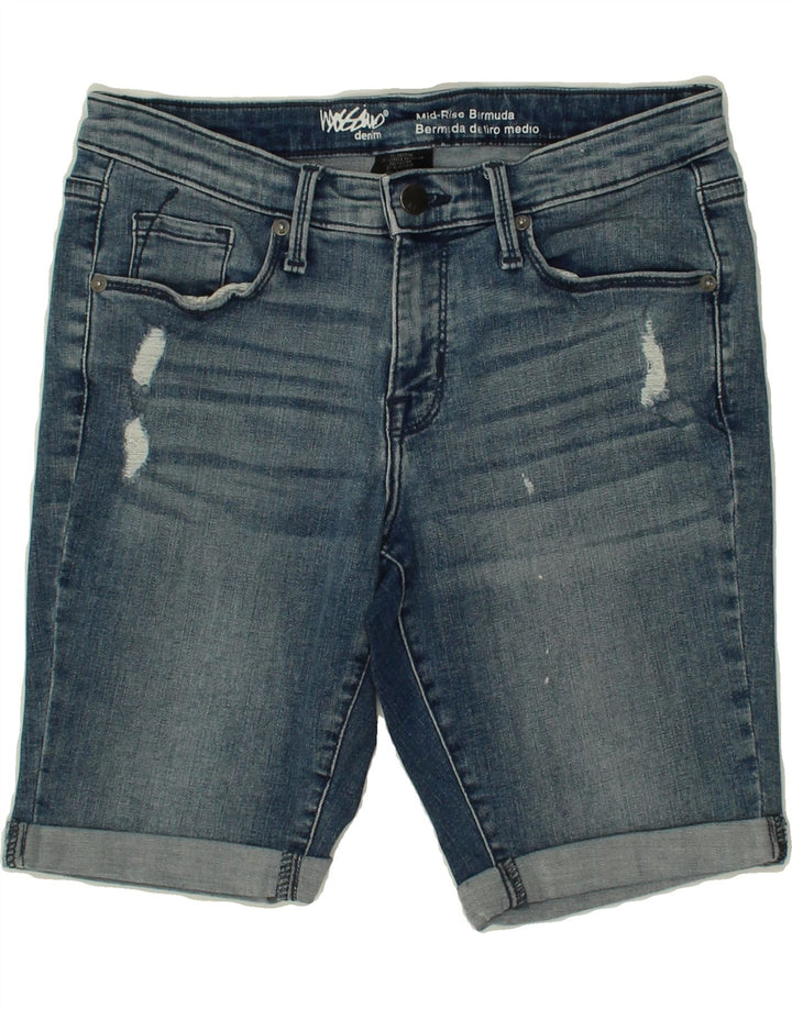 MOSSIMO Womens Distressed Mid Rise Denim Shorts US 6 Medium W28  Blue Vintage Mossimo and Second-Hand Mossimo from Messina Hembry 