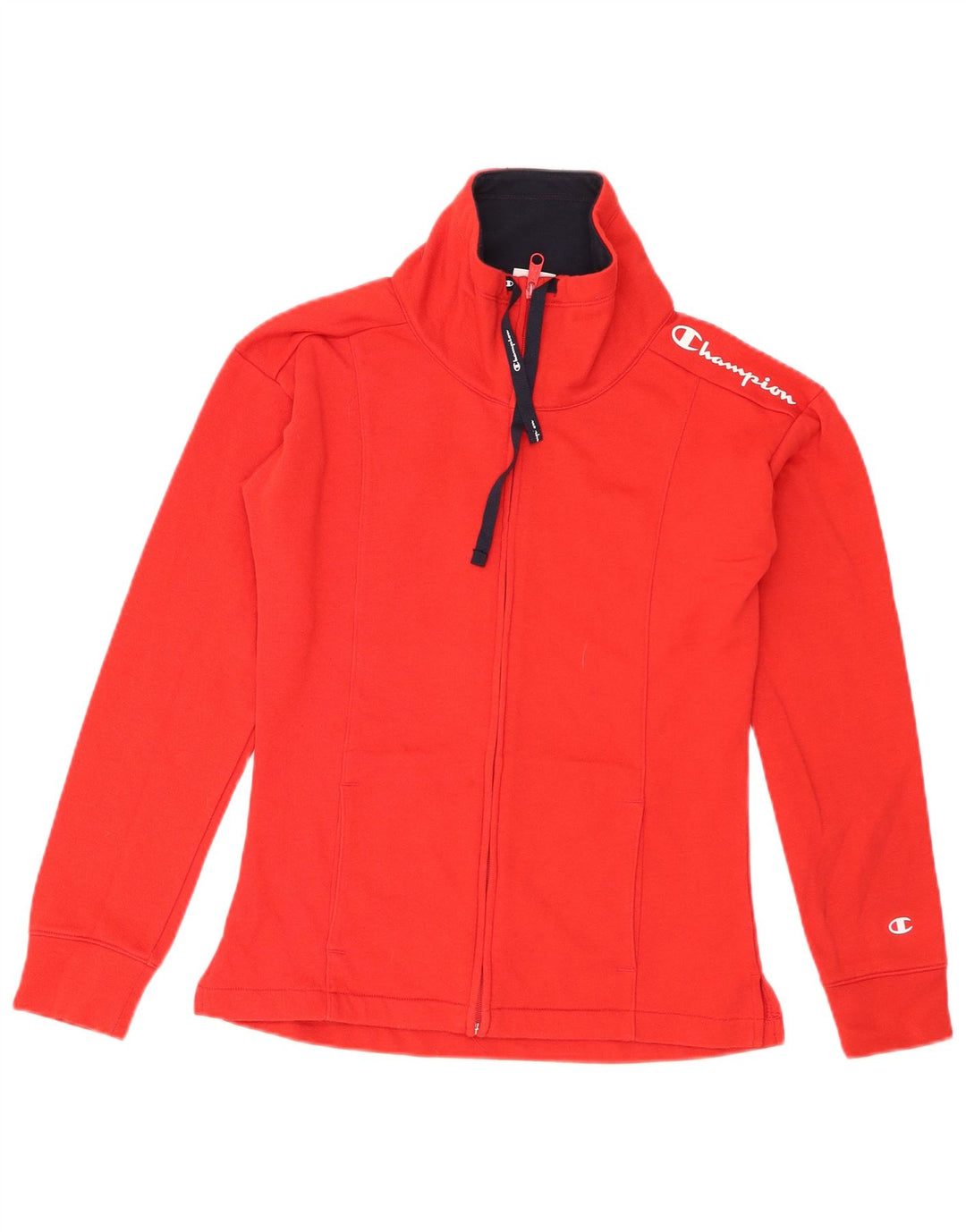 Champion Chaqueta de chándal gráfica para mujer Reino Unido 12 Algodón rojo mediano