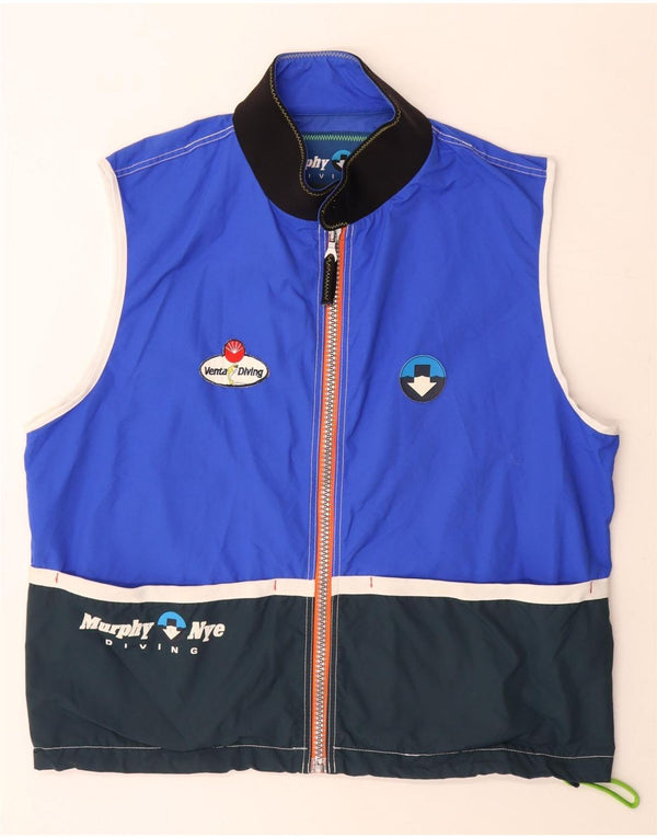 Murphy & Nye Chaleco gráfico para hombre UK 42 XL Azul Colorblock Poliamida