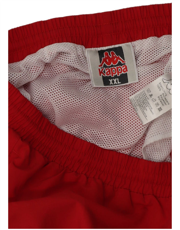 Kappa Pantalones cortos deportivos para hombre 2XL Rojo Poliéster