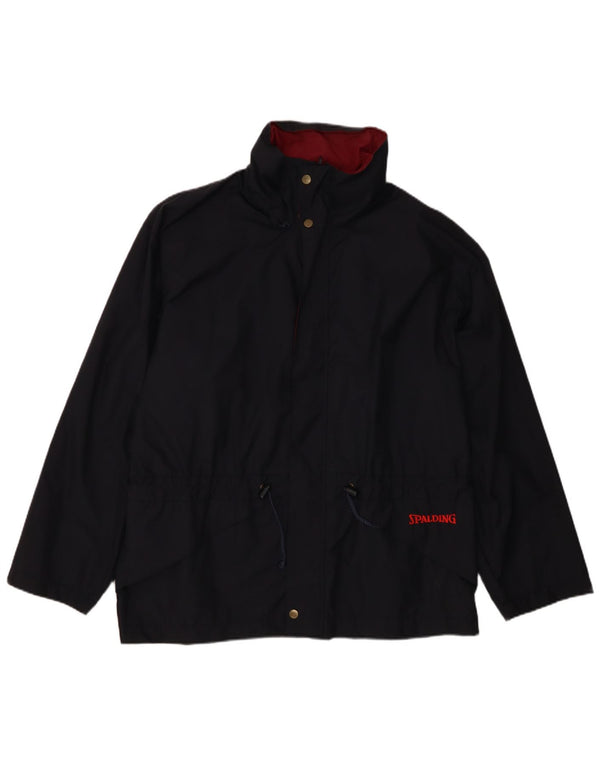 Spalding Chaqueta impermeable holgada con capucha para hombre UK 38 Medium Azul marino Nylon