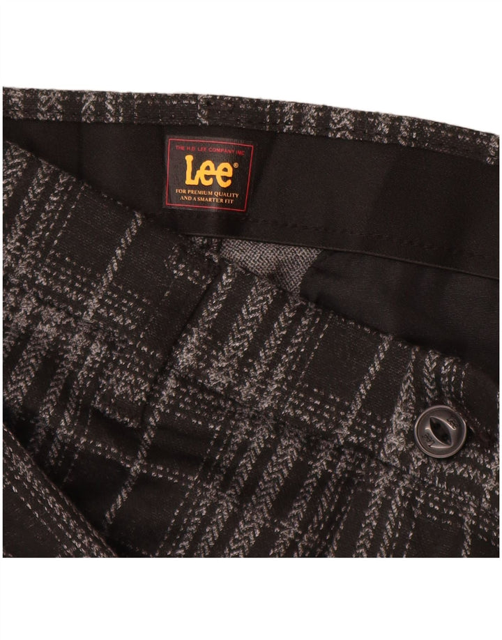 Lee Pantalones Chinos para Mujer US 10 Large W30 L30 Black Check Poliéster