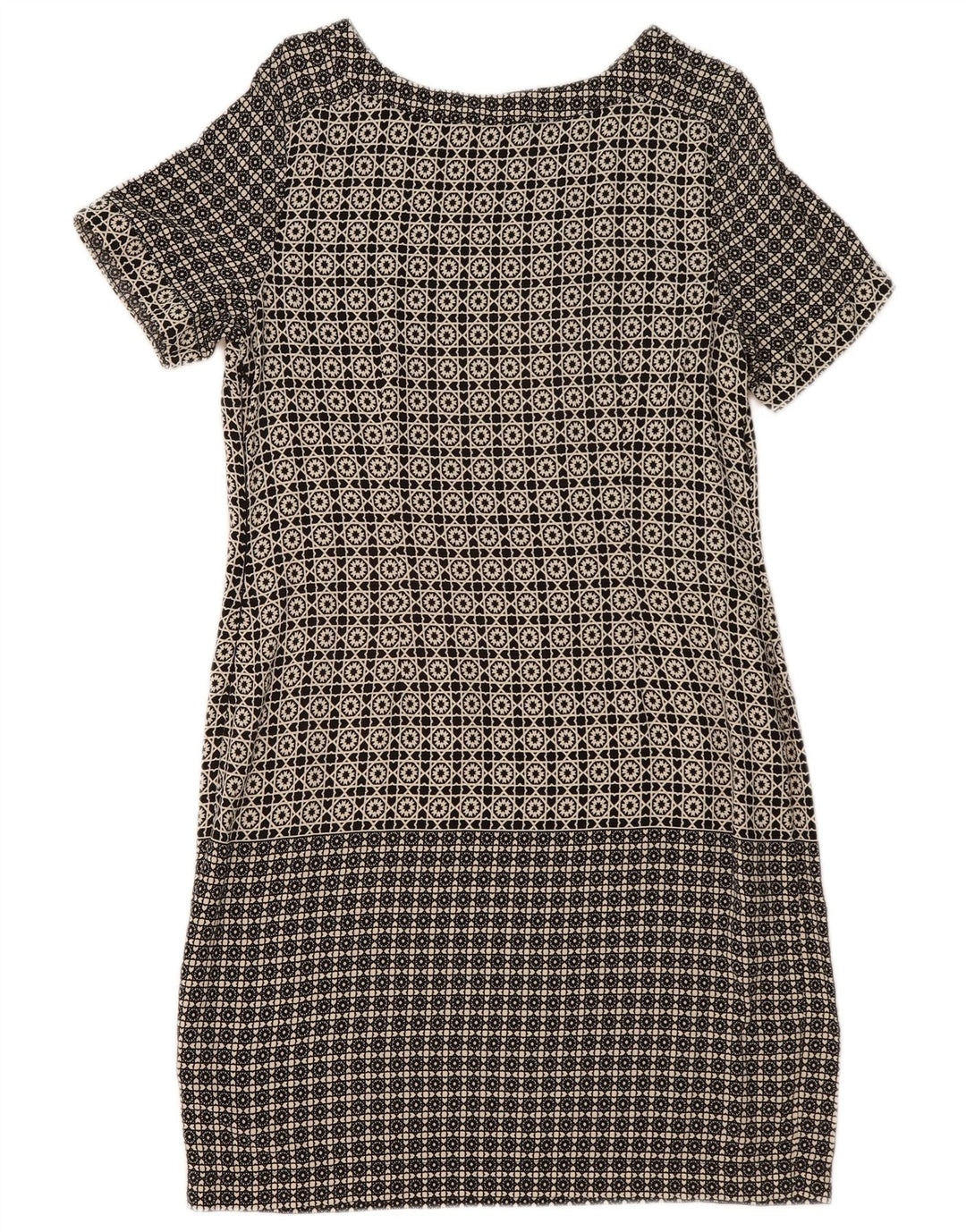 MARKS & SPENCER Vestido recto para mujer UK 44 Viscosa geométrica negra grande