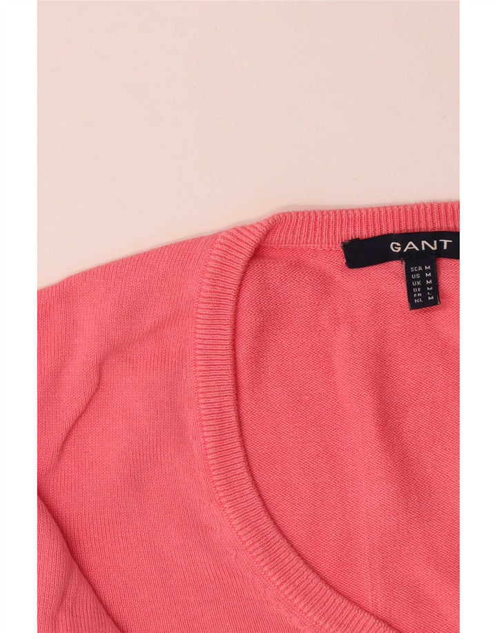 Gant Jersey con cuello en V para mujer UK 42 Algodón rosa medio
