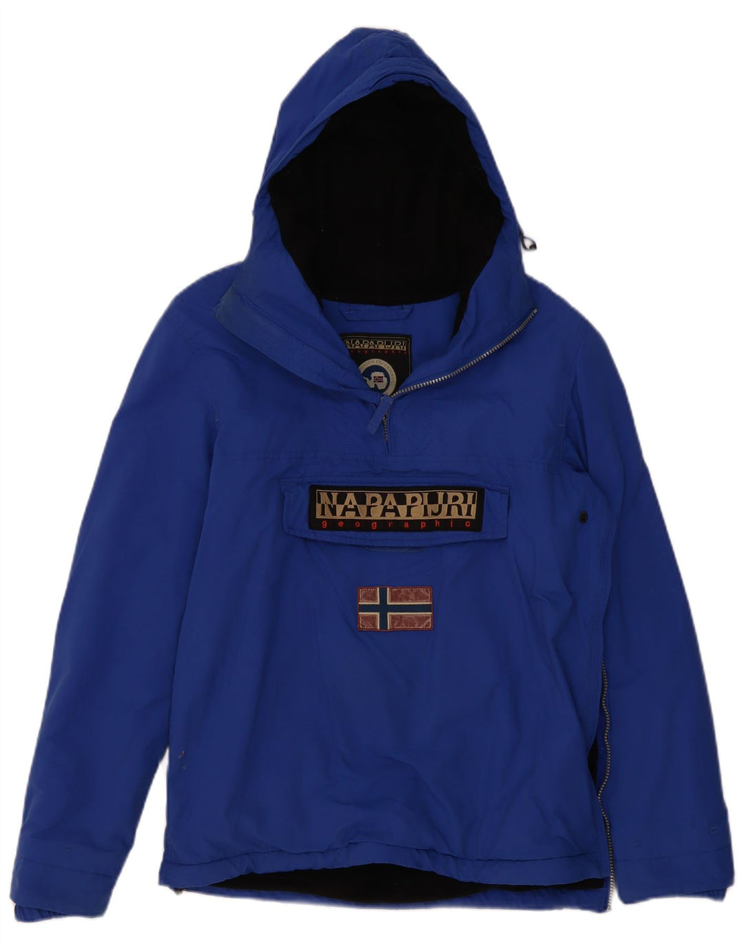 Napapijri Chaqueta anorak con capucha y gráfico para hombre UK 36 Small Azul Poliéster
