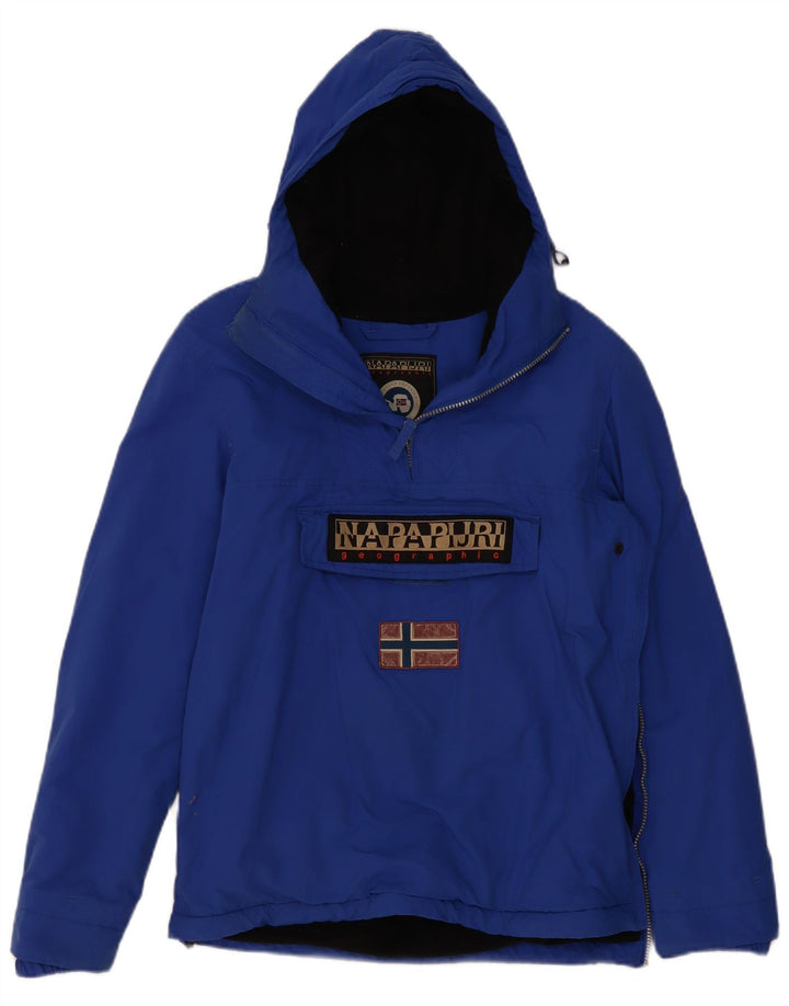 Napapijri Chaqueta anorak con capucha y gráfico para hombre UK 36 Small Azul Poliéster