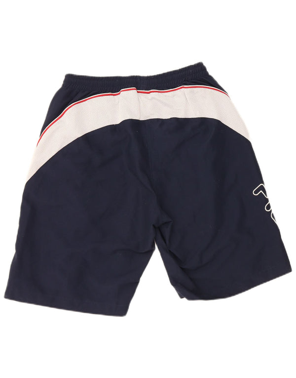 Fila Mens Graphic Sport Shorts Medium Azul Marino Colorblock Poliéster