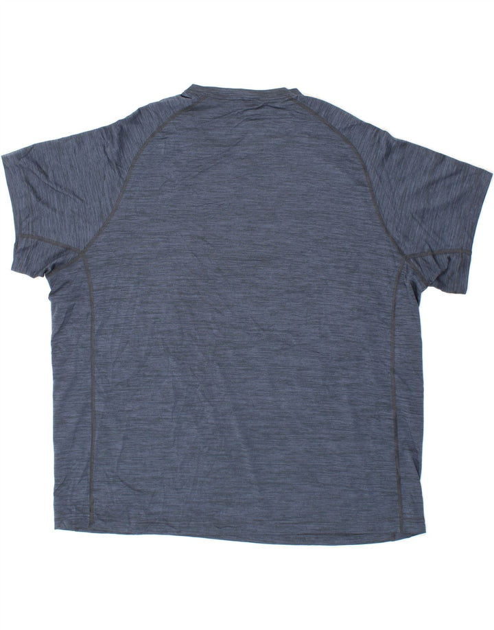 EDDIE BAUER Mens T-Shirt Top 2XL Navy Blue Polyester Vintage Eddie Bauer and Second-Hand Eddie Bauer from Messina Hembry 