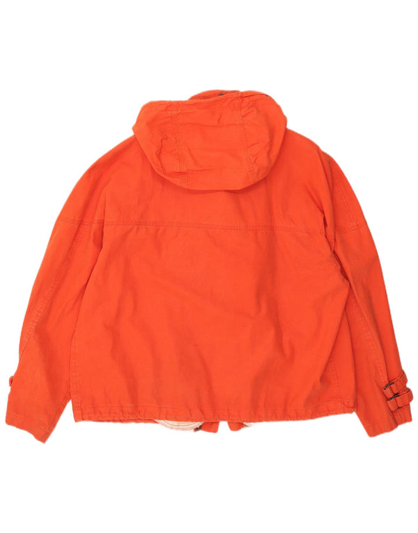 Pollini Chaqueta utilitaria con capucha para hombre UK 42 XL Naranja
