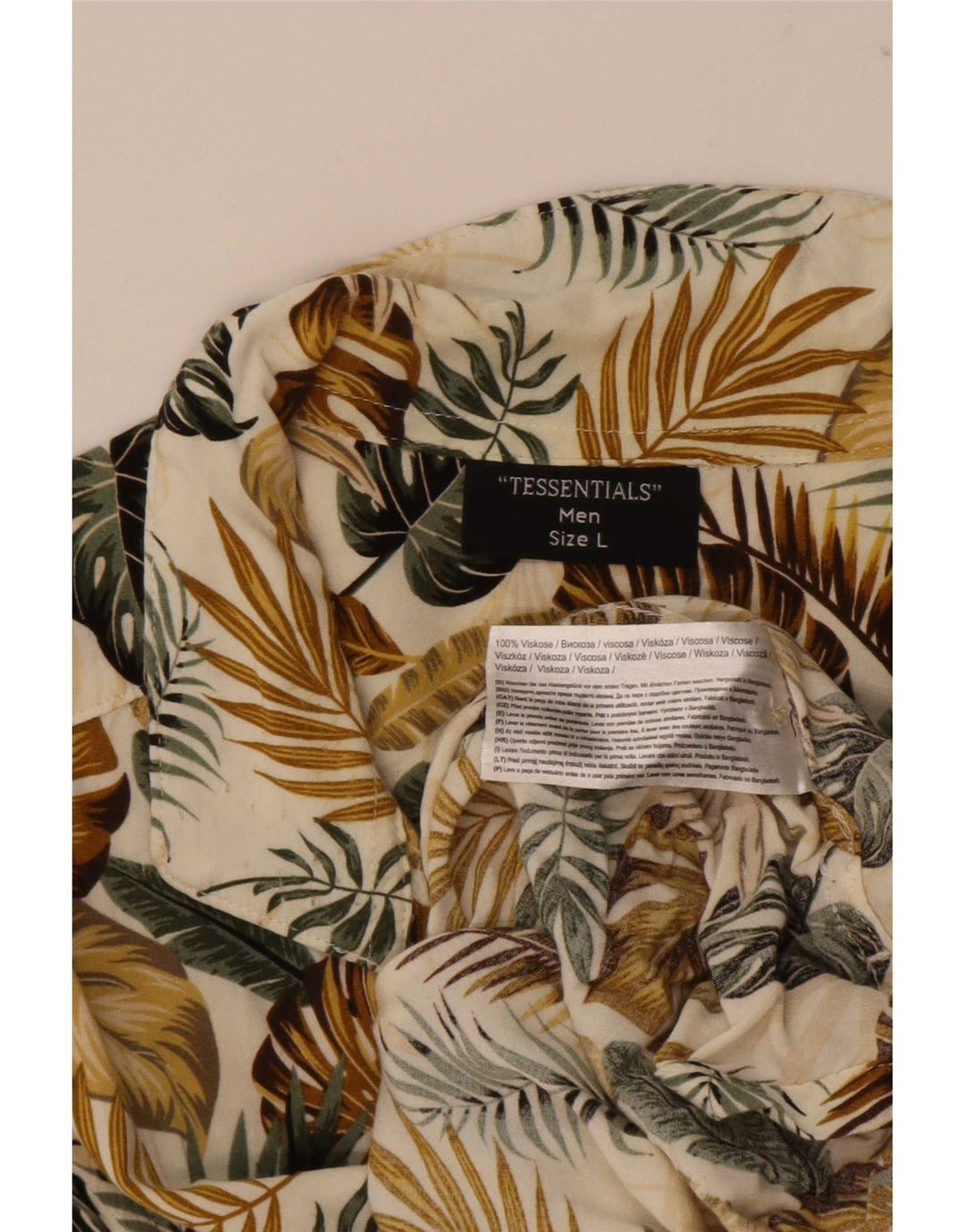Tessentials Camisa Hawaiana De Manga Corta Para Hombre Grande Multicolor Floral